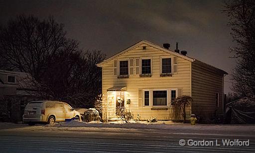 Nighttime House_20530-2.jpg - Photographed at Smiths Falls, Ontario, Canada.